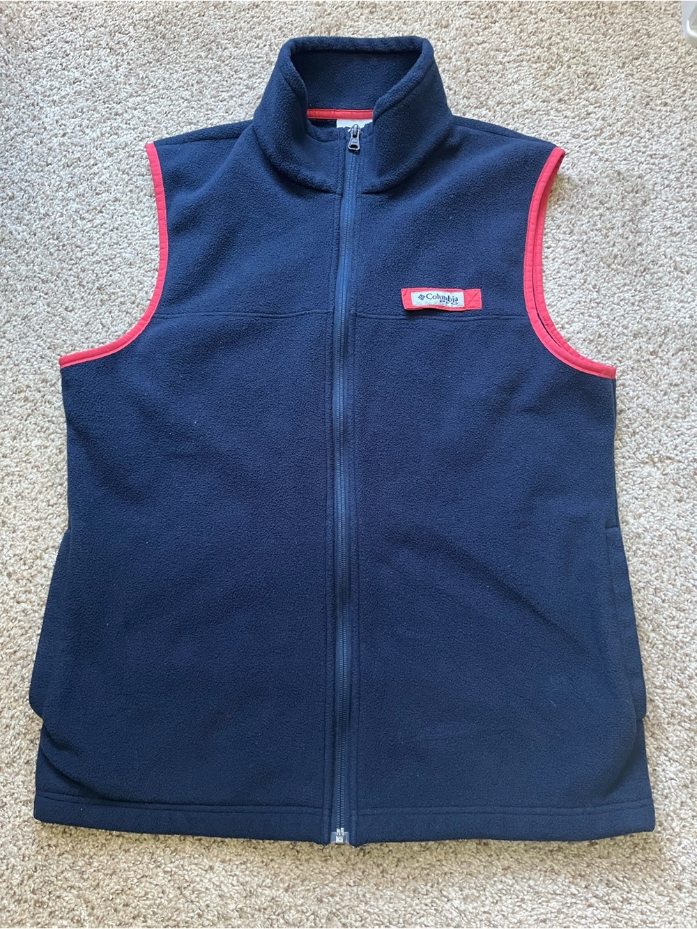 Columbia PFG Women’s Navy Blue Zip Up Fleece Vest